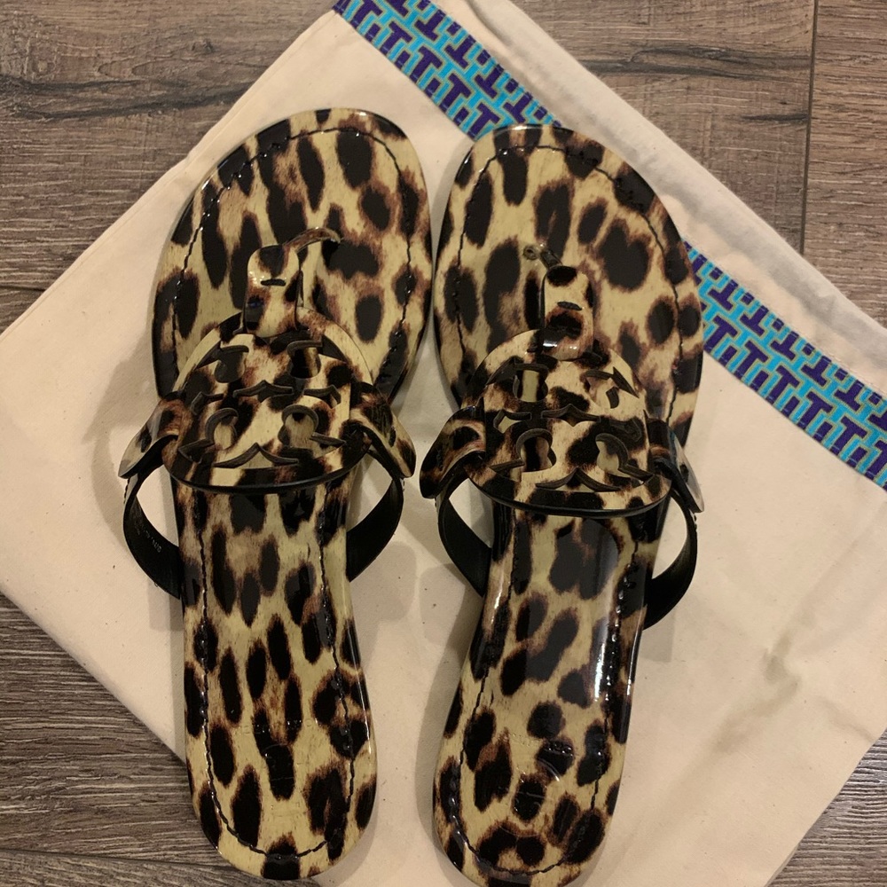 Natural Leopard Miller Sandels